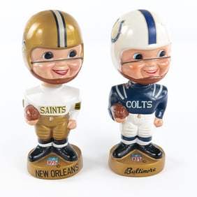 60s Baltimore Colts & New Orleans Saint Bobblehead