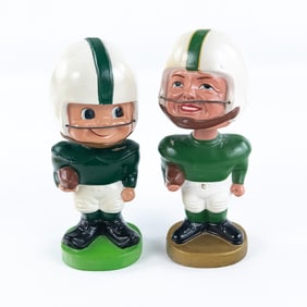 Pair of Vintage NFL Football Player Bobbleheads
