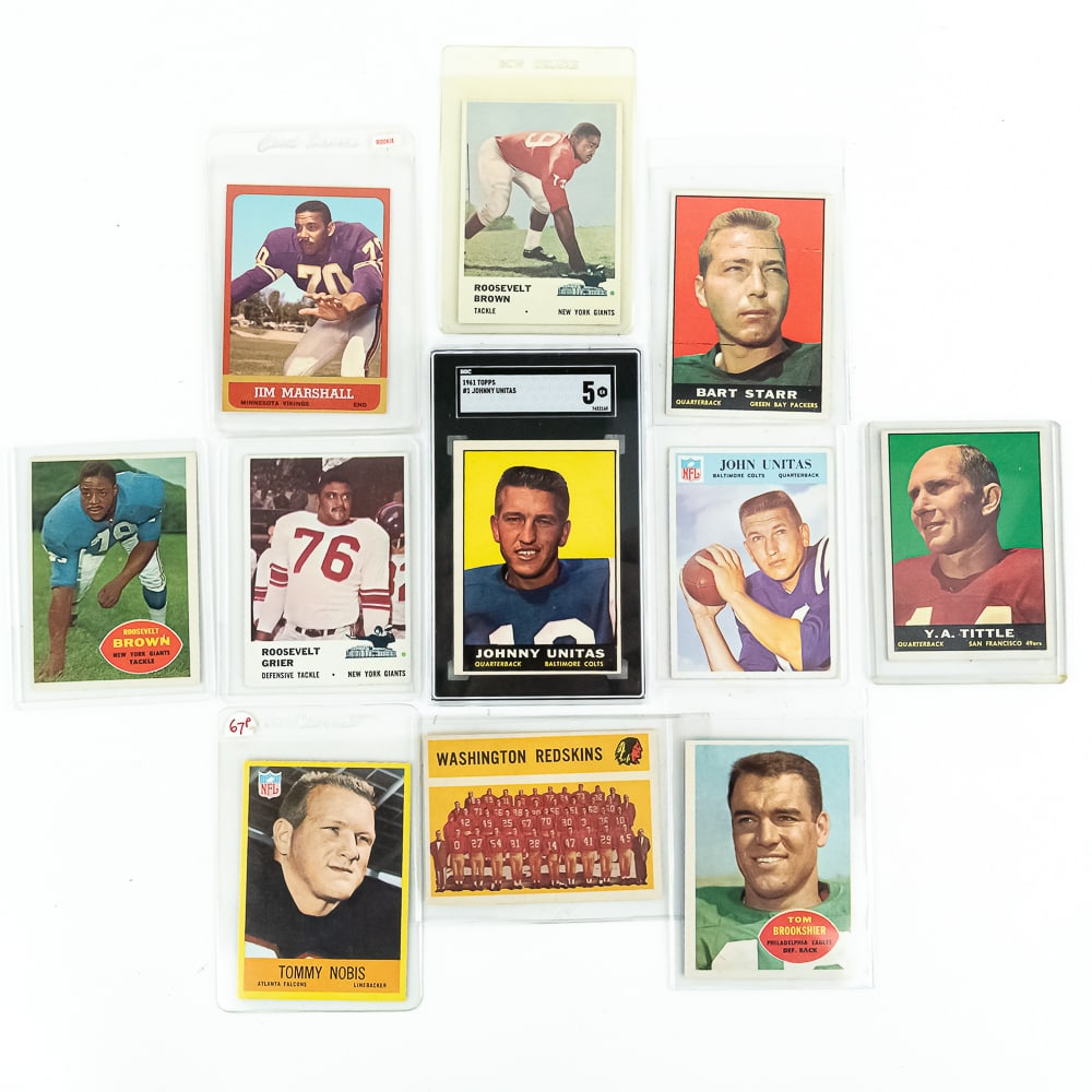 1961 Topps #1 Unitas SGC 5 '63 Topps Jim Marshall+ (1 of 9)