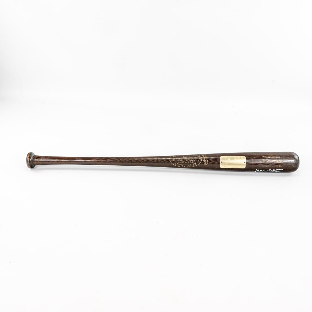 Hank Aaron Autographed Magnavox Commemorative Bat (1 of 10)