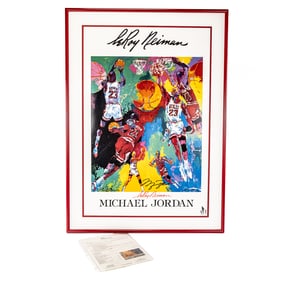 Leroy Neiman Autographed Michael Jordan Print READ