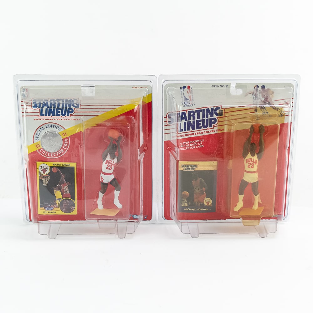 (2) NIB Michael Jordan Starting Lineup Figures (1 of 10)