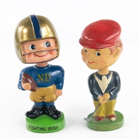 1960s Notre Dame & "The Golfer" Bobbleheads