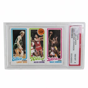 1980 Topps Bird Erving Johnson Rookie PSA NM-MT 8