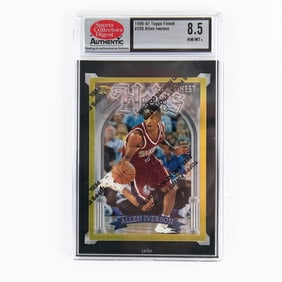 96-97 Allen Iverson Topps Finest #280 RC SCD 8.5