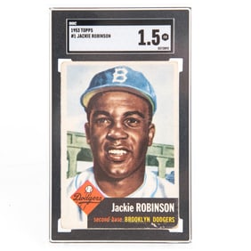 1953 Topps #1 Jackie Robinson SGC 1.5 HOF