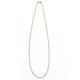 20" Ladies 14k Yellow Gold Rope Necklace