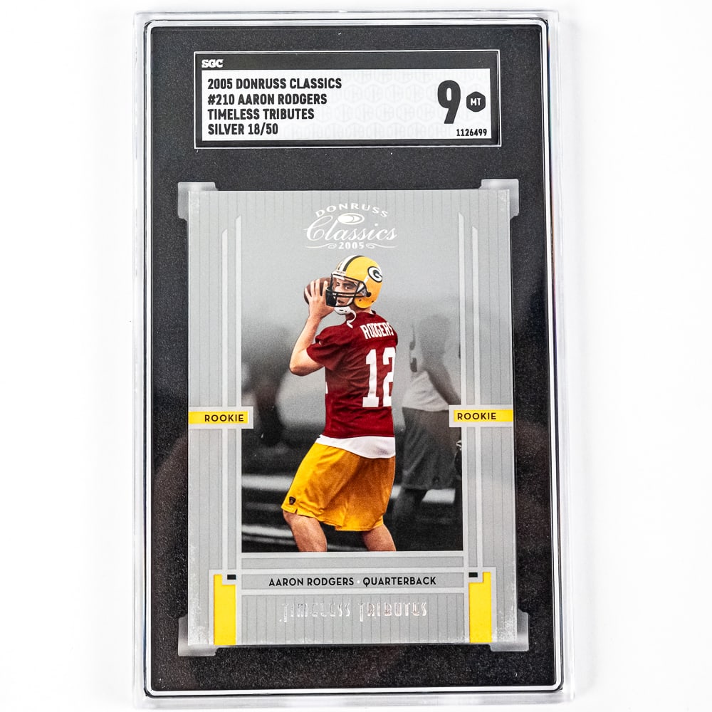 05 Donruss Classics Aaron Rodgers Silver 18/50 SGC9 (1 of 2)