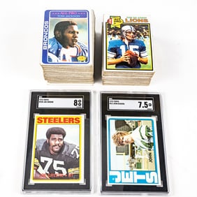 1972 Topps #13 Riggins & #230 Joe Greene SGC