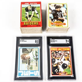 1972 Topps #341 Butkus SGC 7 & #13 Riggins SGC 8