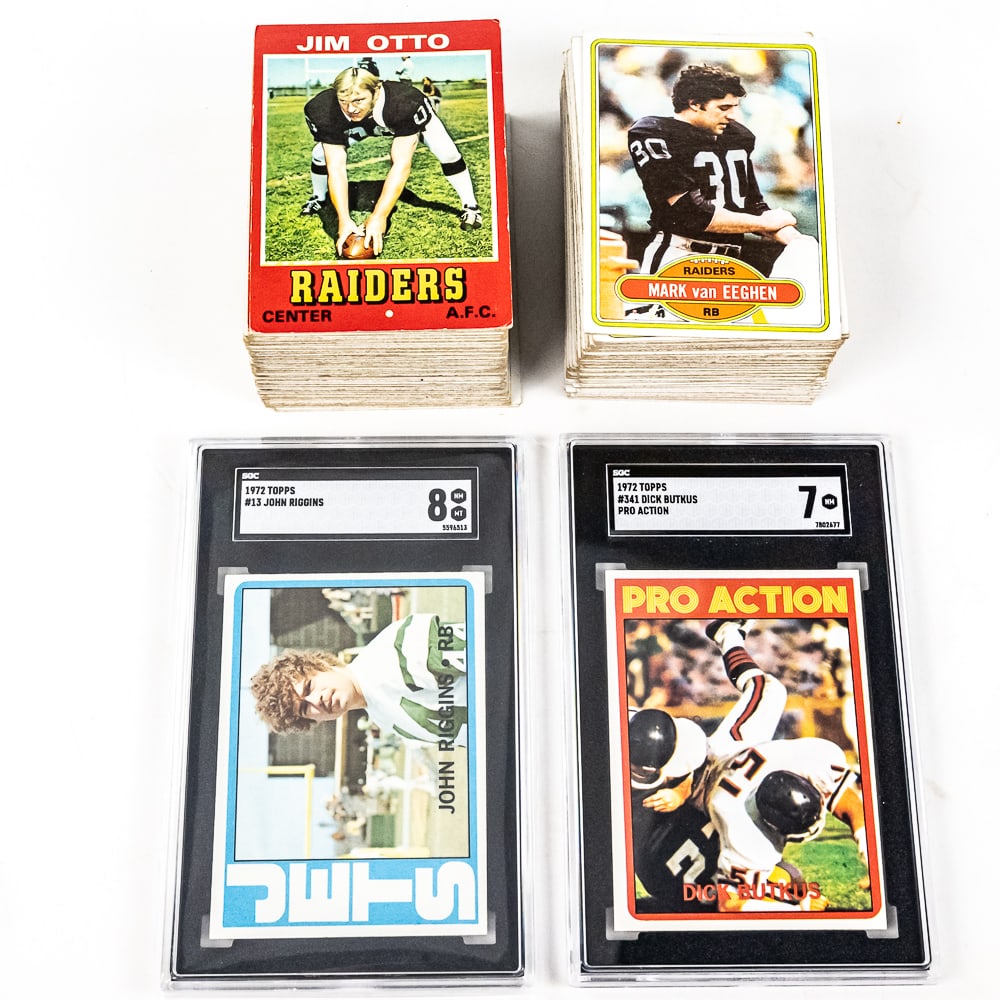 1972 Topps #341 Butkus SGC 7 & #13 Riggins SGC 8 (1 of 7)