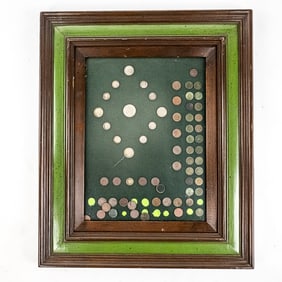 Framed Early US Type Coin Collection Barber Indian