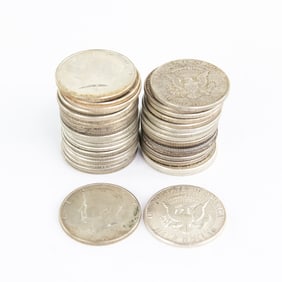 (37) pre 1964 US 90% Silver Half Dollars 50C