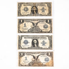 (2) 1899 & (2) 1923 $1 Dollar Silver Certificates