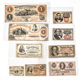 1859 Merchants Georgia $1+ & Fractional Currency