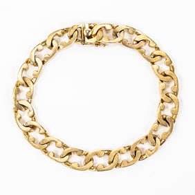 Men's Vintage 8" 14K Yellow Gold Cuban Bracelet