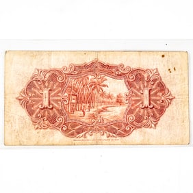 Scarce 1929 Straits Settlements $1 One Dollar Bill