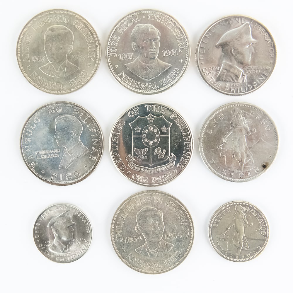 Unc. High Grade 1907-1970 Philippine Silver Coins (1 of 2)
