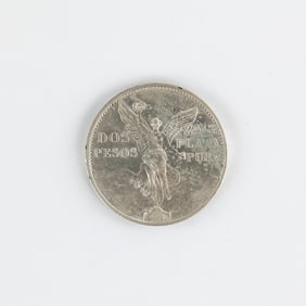1921 Mexico Dos Pesos Centennial of Independence