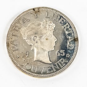 1965 Patria Y Libertas Souvenir Peso Proof Coin