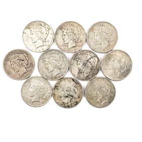 (10) Assorted 1922-1926 Morgan Silver Dollars $1