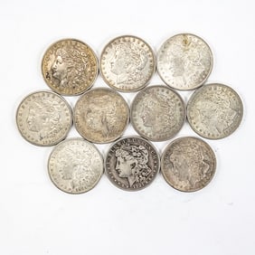Collection of (10) 1921 Morgan Silver Dollars $1