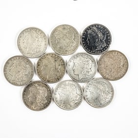 Collection of (10) 1921 Morgan Silver Dollar $1