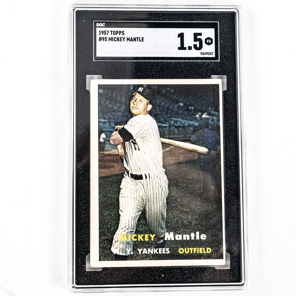 1957 Topps #95 Mickey Mantle SGC 1.5 (1 of 2)