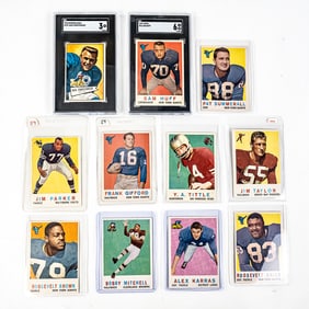 52 Bowman Small #129 Christiansen 59 Topps Huff ++