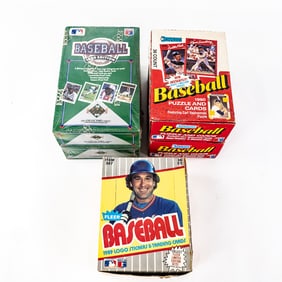 '89 Fleer (3) '90 UD & (2) '90 Donruss MLB Wax Box