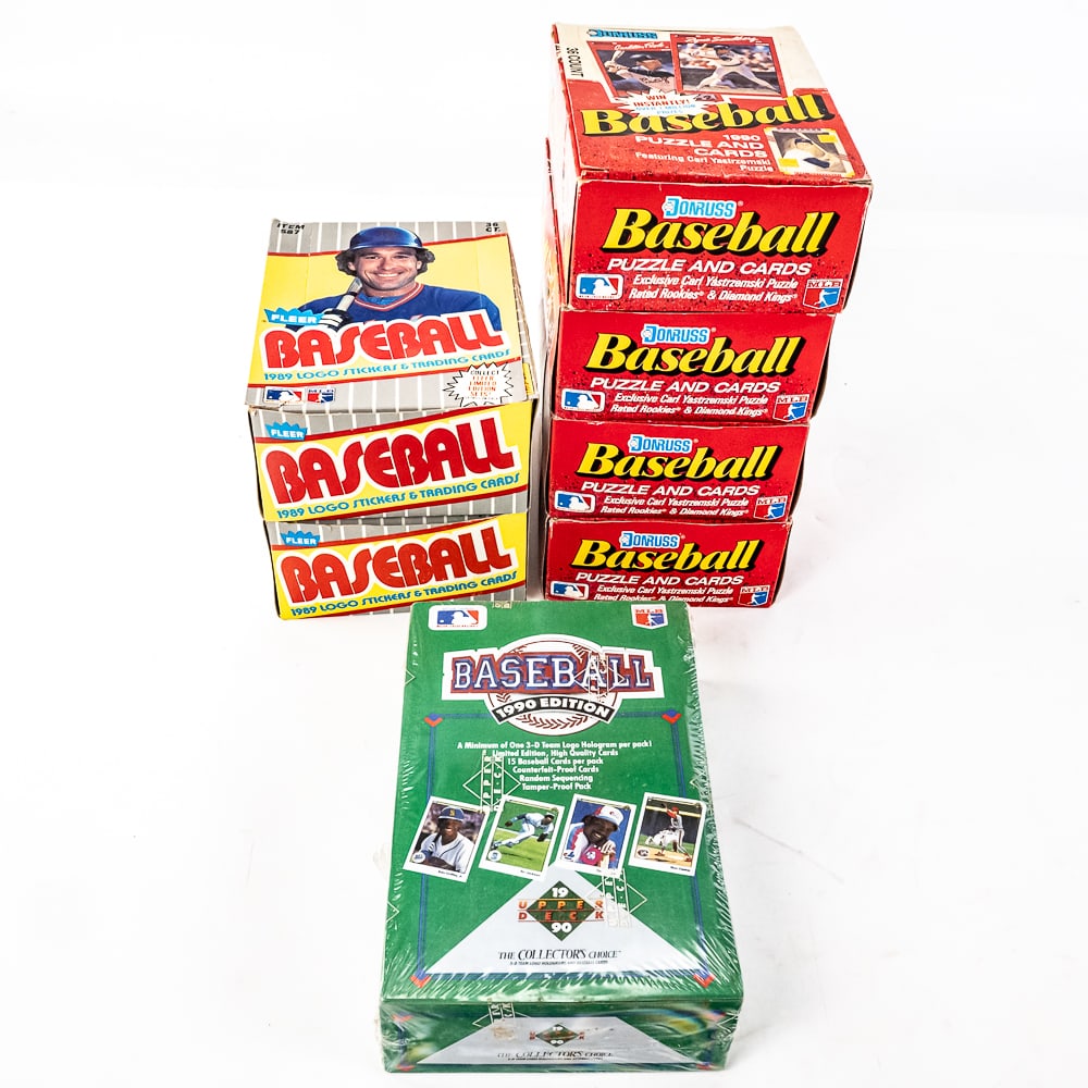 (2)89 Fleer (4)90 Donruss & 90 UD MLB Wax Boxes (1 of 8)