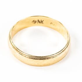 Men's 14k Yellow Gold Wedding Band Size 9.25