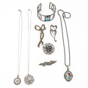Assorted Ladies Sterling Silver Jewelry Collection