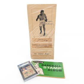 Jack Dempsey Autographed Broadway Bar Menu & More