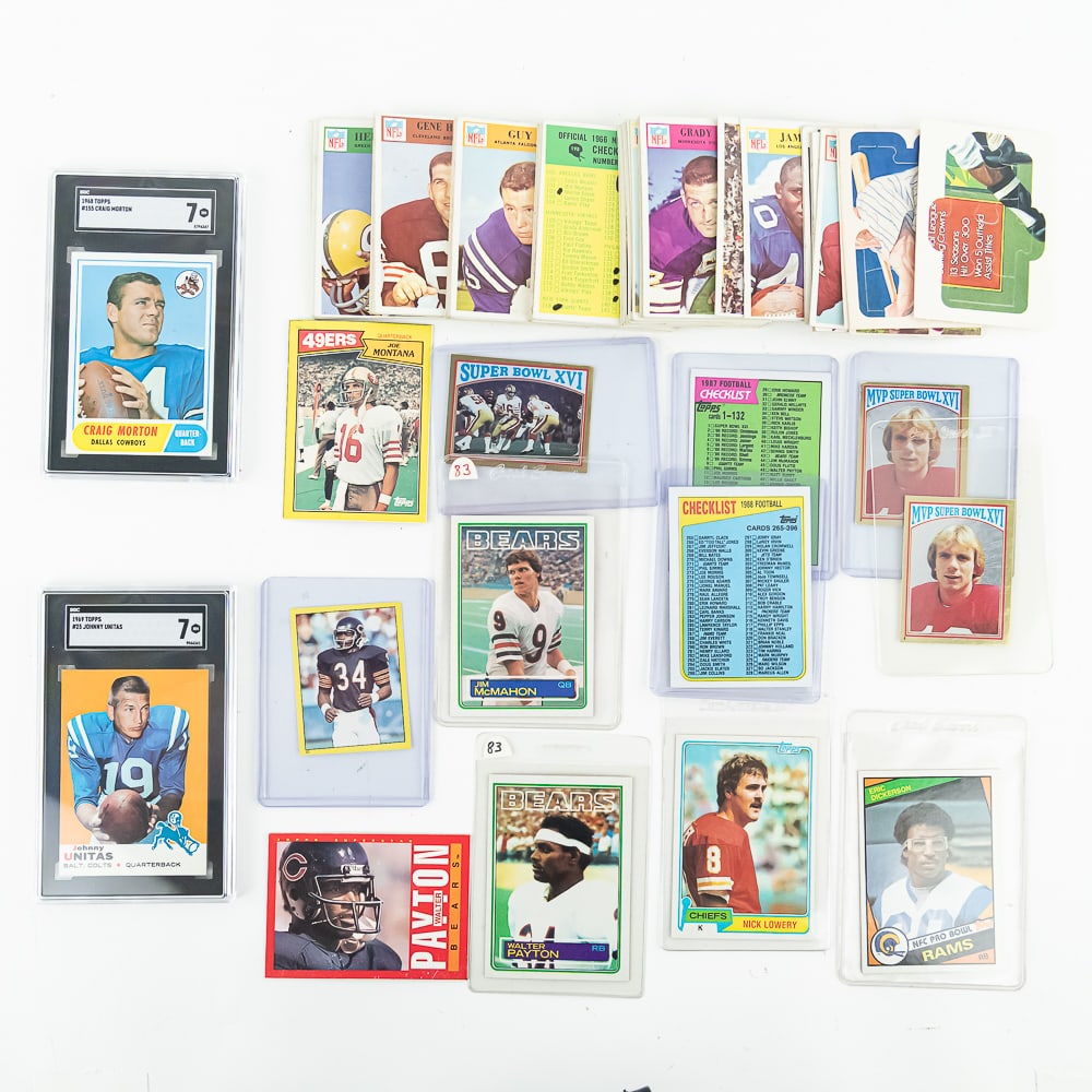 1968 Topps Morton & 1969 Topps Unitas SGC 7 & More (1 of 12)