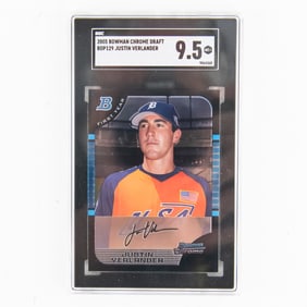 05 Bowman Chrome BDP129 Verlander Refractor SGC9.5