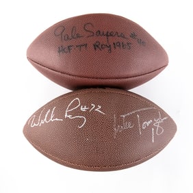 Gale Sayers Auto Football & Perry/Tomczak Auto FB