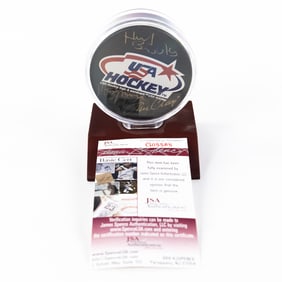 Brooks Craig Eruzione Autographed USA Hockey Puck