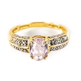 Lovely Ladies 14K Pink Topaz Cocktail Ring