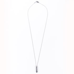 18" 14K Gold Ladies Sapphire Pendant Necklace