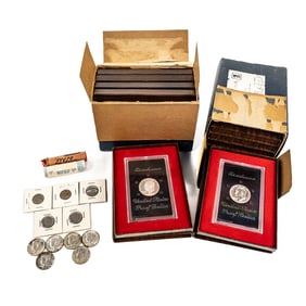 (10) Brown Box IKEs + 40% & 90% Kennedy Half $ &++