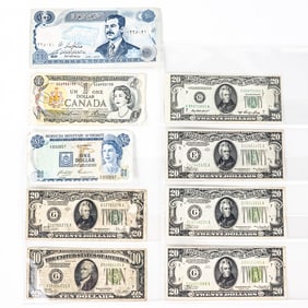 1950-A $20 FRN Off Center Error (3)1934 $20 Bills+