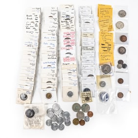 (90) Assorted Vintage World Coins Some Silver BU +