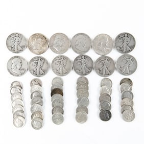 (11) 90% Silver Half Dollar & (39) 90% Silver Dime