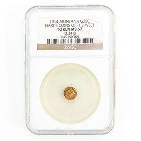 1914 Montana G25C Harts Coins of The West NGC MS67