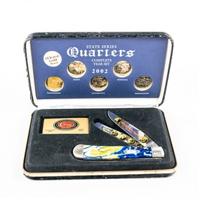 Case Trapper Knife 2002 State Quarter Set