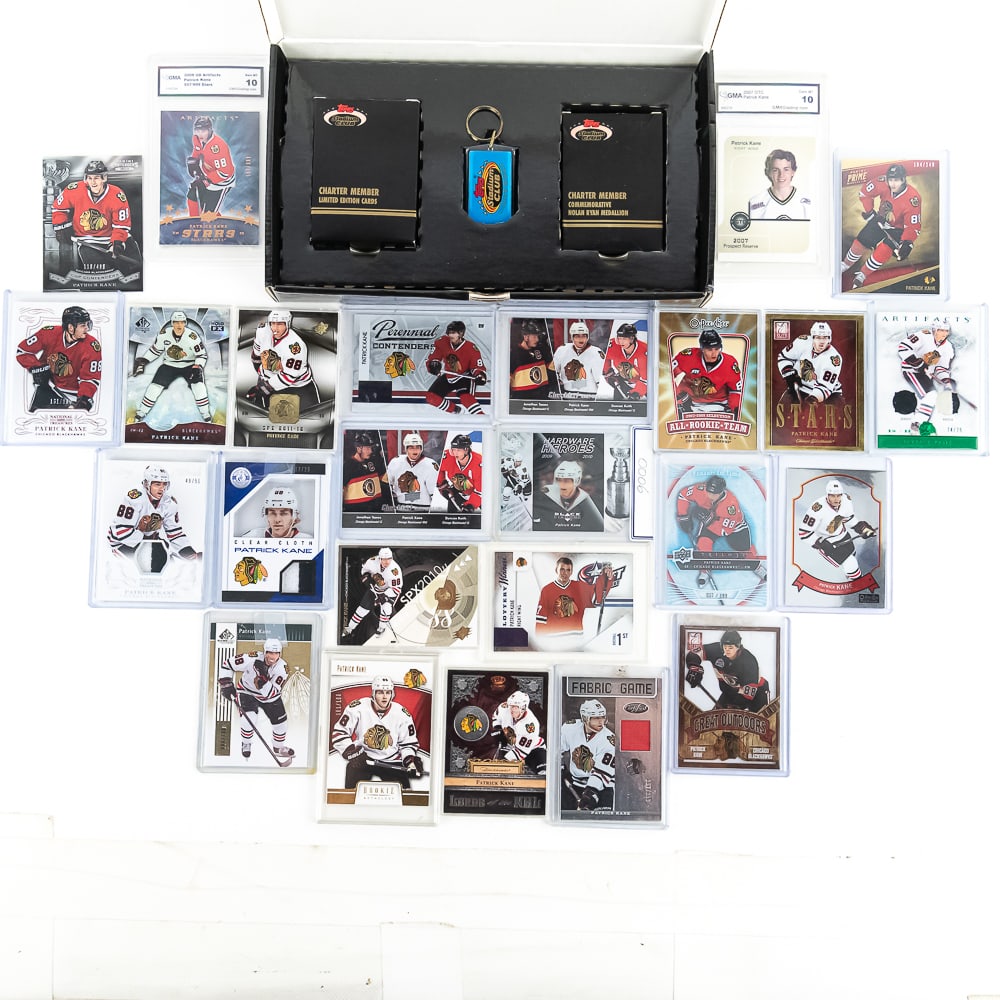 (25) Assorted Patrick Kane NHL Cards Rookies Relic (1 of 14)