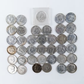 (10) 90% Silver & (28) 40% Silver Half Dollars 50C