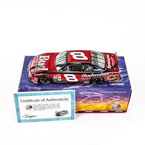 Earnhardt Jr Autographed Budweiser Chrome Diecast