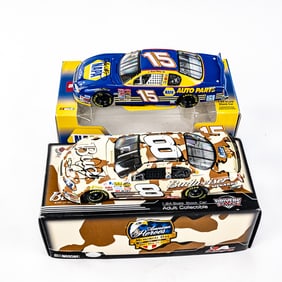 D. Earnhardt Jr & M. Waltrip Autographed Diecast